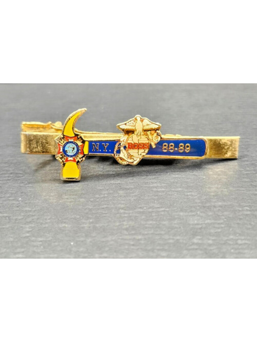 VTG Marine Corps League MCL Dept of New York "Ross" 1988 - 1989 Gavel Tie Clip